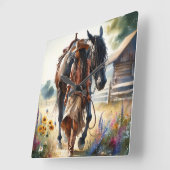 Cowgirl Spirit Western Vierkante Klok (Hoek)