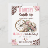 Cowgirl, spring erop, hoi, uitnodiging voor meisje (Voorkant)