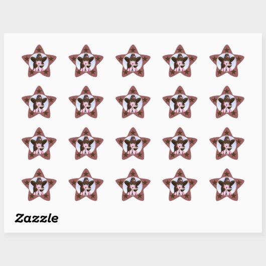 Cowgirl Star Stickers (Vel)