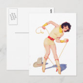 Cowgirl Stropdas Shoe Briefkaart (Voorkant / Achterkant)