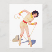 Cowgirl Stropdas Shoe Briefkaart (Voorkant)