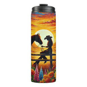 Cowgirl Summer - Sunset, Sass en zuidelijke charme Thermosbeker