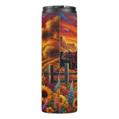 Cowgirl Summer - Sunset, Sass en zuidelijke charme Thermosbeker (Achterkant)
