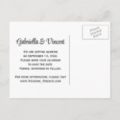 Cowgirl Sunflower Country Weddenschap Save the Dat Aankondigingskaart (Achterkant)