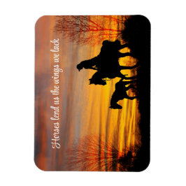 Cowgirl Sunset Horseback Ride Flexible Magnet Magneet