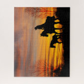 Cowgirl Sunset Horseback Ride Jigzaag Puzzle Legpuzzel (Verticaal)