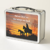 Cowgirl Sunset Horseback Ride Lunch Box (Achterkant)