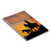 Cowgirl Sunset Horseback Ride Spiral Notitieboek (Rechterzijde)