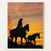 Cowgirl Sunset Paardrijden Dagelijkse Planner (Achterkant)