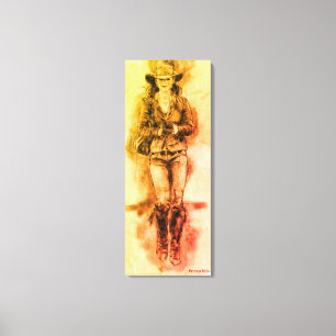 Cowgirl Tekenboeken Pet Stusty Trail Canvas Afdruk