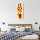 Cowgirl Tekenlaarzen Pet Dusty Trail Canvas Print (Insitu (Slaapkamer))