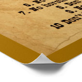 Cowgirl Ten geboden Poster (Hoek)