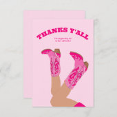 Cowgirl Thank you Card Custom Personalized Bedankkaart (Voorkant / Achterkant)