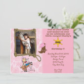 Cowgirl Theme Birthday Uitnodiging (Staand voorkant)