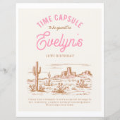 Cowgirl tijd capsule teken | Western feest voor me (Voorkant)