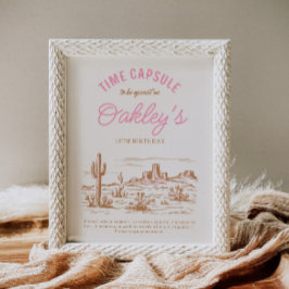 Cowgirl tijd capsule teken | Western feest voor me