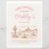 Cowgirl tijd capsule teken | Western feest voor me (Voorkant)