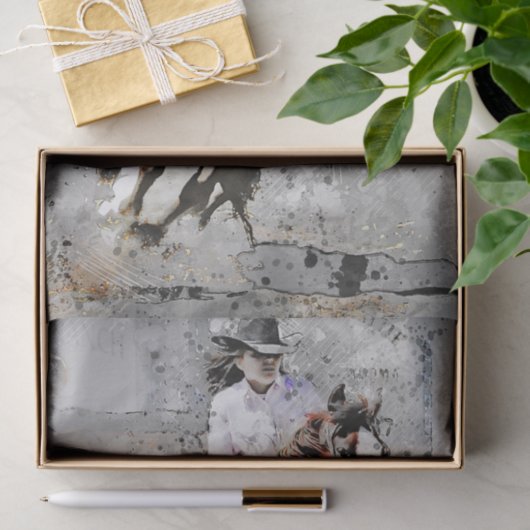 Cowgirl Tissuepapier (Geschenk)