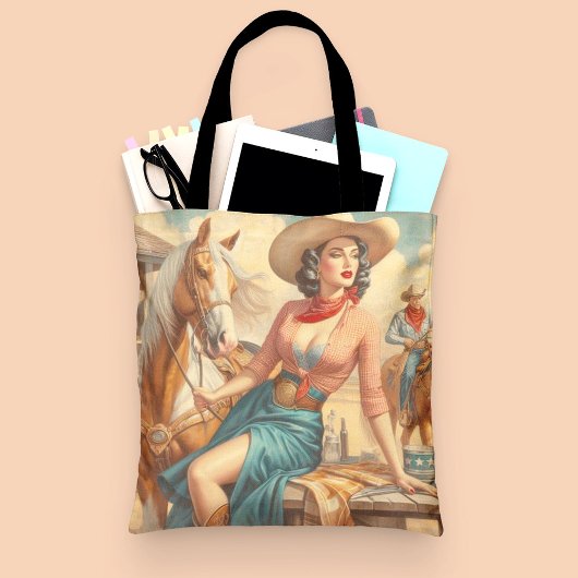  Cowgirl Tote Bag