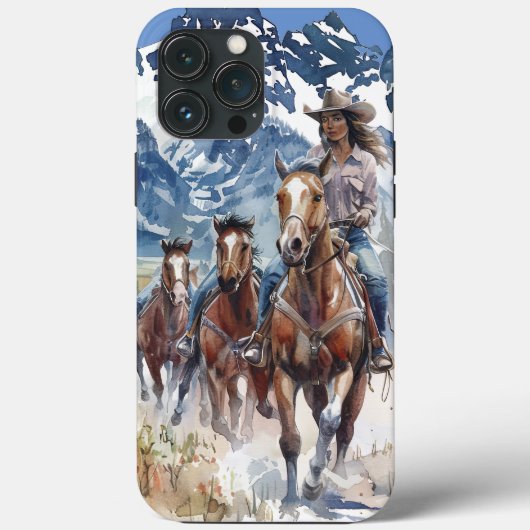 Cowgirl trailblazer telefoonhoesje. Case-Mate iPhone case (Achterkant)