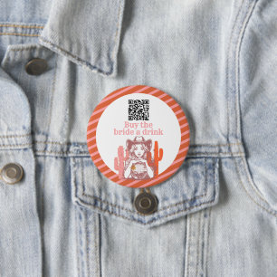Cowgirl Traktatie voor de Bruid Bachelorette Feest Ronde Button 7,6 Cm