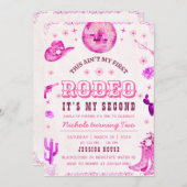 Cowgirl Tweede Rodeo Feest Uitnodiging (Voorkant / Achterkant)