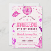 Cowgirl tweede Rodeo Party uitnodiging (Voorkant)