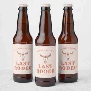 Cowgirl uit de woestijn laatste rodeo bier etiket