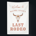 Cowgirl uit de woestijn Laatste Rodeo Welkom Spandoek<br><div class="desc">Een leuk cowgirl ontwerp met bruine en beige kleuren</div>