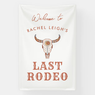 Cowgirl uit de woestijn Laatste Rodeo Welkom Spandoek