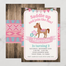 Cowgirl, uitnodiging voor paardendag