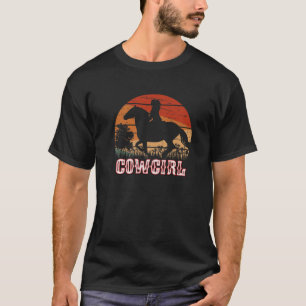 Cowgirl uittredend  stijl Rodeo Texa T-shirt