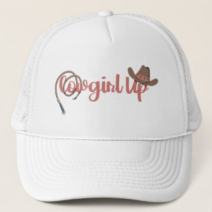 Cowgirl Up Citaat Cowboy Hoed Lasso Trucker Pet