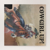 Cowgirl Up Horseback Riding Western Hard Legpuzzel (Horizontaal)