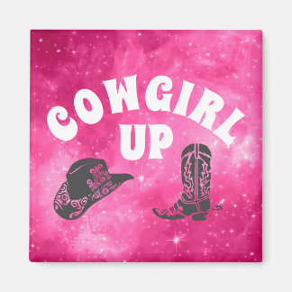 Cowgirl Up Pink Magnet