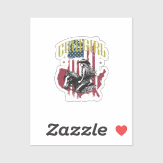 COWGIRL USA STICKER
