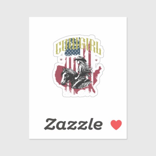 COWGIRL USA STICKER (Vel)