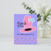 Cowgirl Verjaardag Bedankt Briefkaart (Staand voorkant)