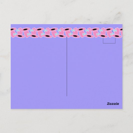 Cowgirl Verjaardag Dank u Briefkaart (Achterkant)