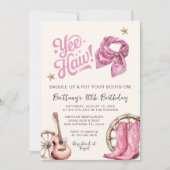 Cowgirl Verjaardag Laarzen & Bogen 30ste Verjaarda Kaart (Voorkant)