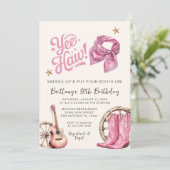 Cowgirl Verjaardag Laarzen & Bogen 30ste Verjaarda Kaart (Staand voorkant)