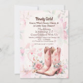 Cowgirl Verjaardag Line Dance Kaart (Voorkant)