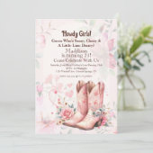 Cowgirl Verjaardag Line Dance Kaart (Staand voorkant)