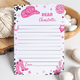 Cowgirl Verjaardag Tijd Capsule Nota Bericht Kaart