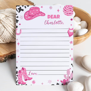 Cowgirl Verjaardag Tijd Capsule Nota Bericht Kaart