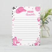 Cowgirl Verjaardag Tijd Capsule Nota Bericht Kaart (Staand voorkant)