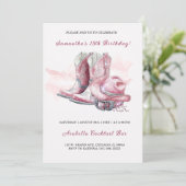 Cowgirl verjaardagsfeestje Nodig Design uit Kaart (Staand voorkant)