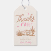Cowgirl Verjaardagsgunst Tags Cadeaulabel (Voorkant)