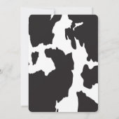 Cowgirl verjaardagsuitnodiging bandana koe print kaart (Achterkant)