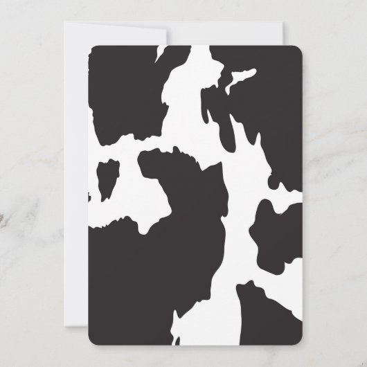 Cowgirl verjaardagsuitnodiging bandana koe print kaart (Achterkant)